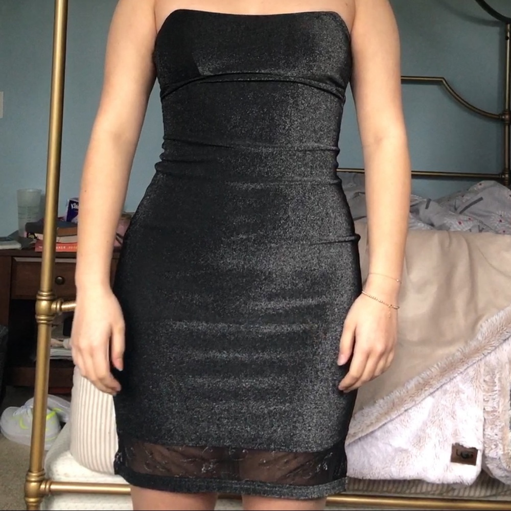 Black mini dress